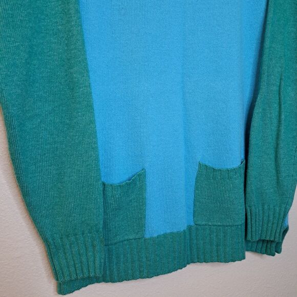 Sundance Women Sweater Cashmere And Wool Blend Size L Two Tone With Pockets - Picture 6 of 11
